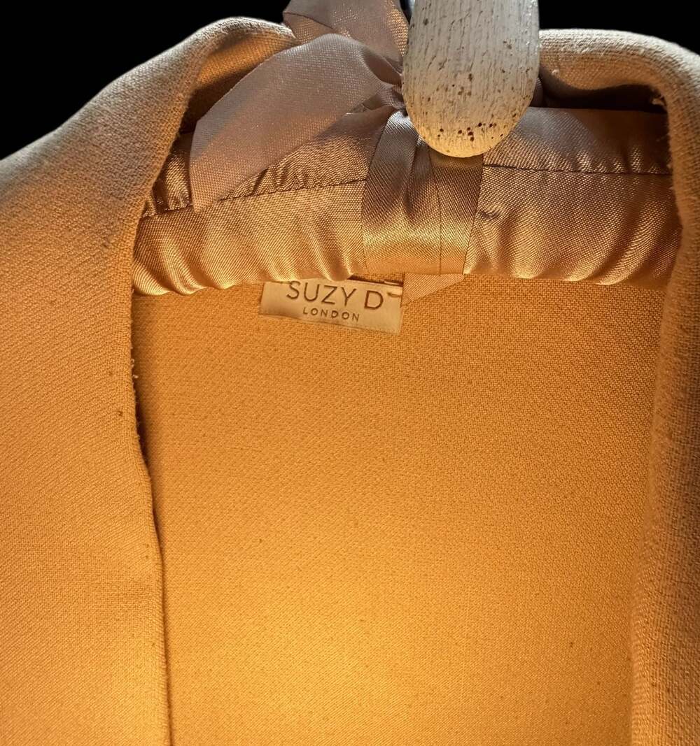 Suzy D London Cream Open Front Longline Cardigan Tie Back Pockets - Picture 3 of 6